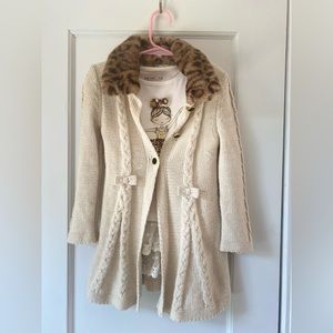 Little girls cardigan and long sleeved shirt